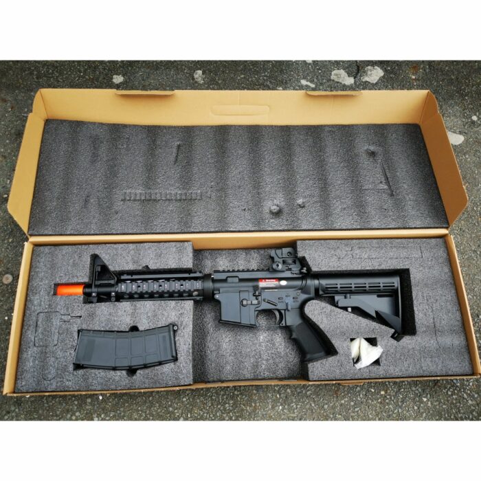 GOLDEN EAGLE MC6624M M4 CQB FULL METAL GAS POWERED GEL BLASTER GREEN GAS BLOWBACK RIFLE (Colour: Black) - Image 9
