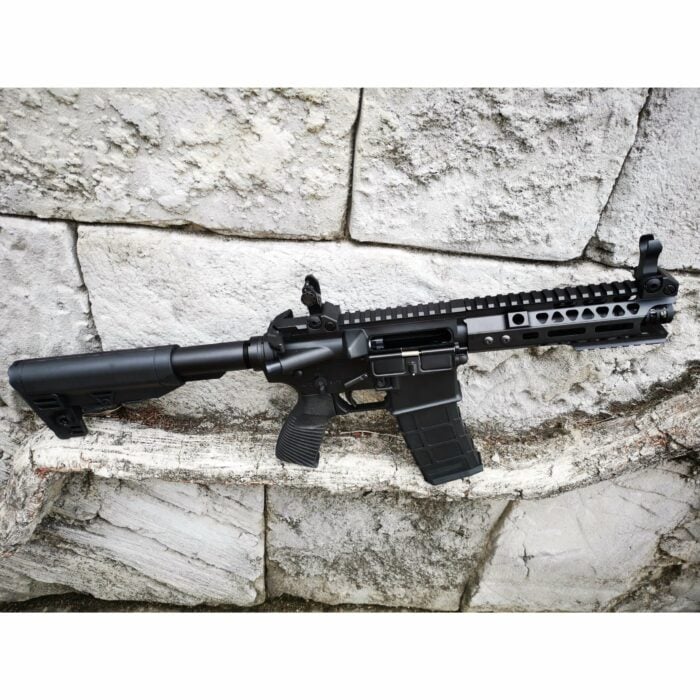 GOLDEN EAGLE MC6597M M4 7" M-LOK COBRA FULL METAL GEL BLASTER GREEN GAS POWERED GAS BLOWBACK RIFLE (Colour: Black) - Image 3