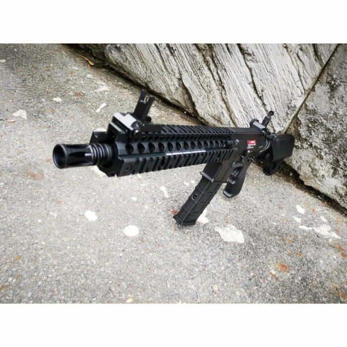 GOLDEN EAGLE MC6593M MK18 MOD1 FULL METAL GEL BLASTER GREEN GAS POWERED GAS BLOWBACK RIFLE (Colour: Black) - Image 7