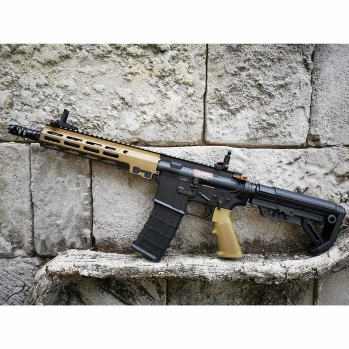 GOLDEN EAGLE MC6595MT MK16 9" M-LOK FULL METAL GEL BLASTER GREEN GAS POWERED GAS BLOWBACK RIFLE (Colour: TAN) - Image 5