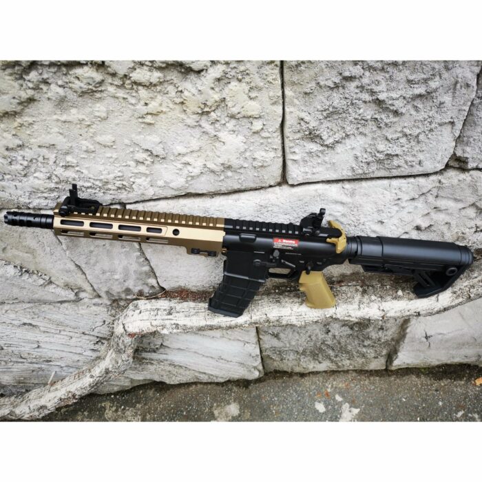 GOLDEN EAGLE MC6595MT MK16 9" M-LOK FULL METAL GEL BLASTER GREEN GAS POWERED GAS BLOWBACK RIFLE (Colour: TAN) - Image 8