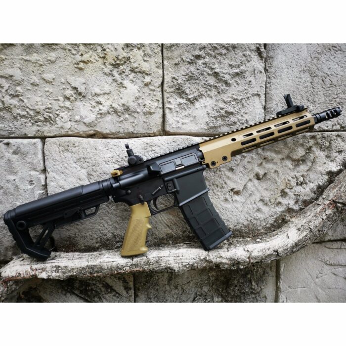 GOLDEN EAGLE MC6595MT MK16 9" M-LOK FULL METAL GEL BLASTER GREEN GAS POWERED GAS BLOWBACK RIFLE (Colour: TAN) - Image 6