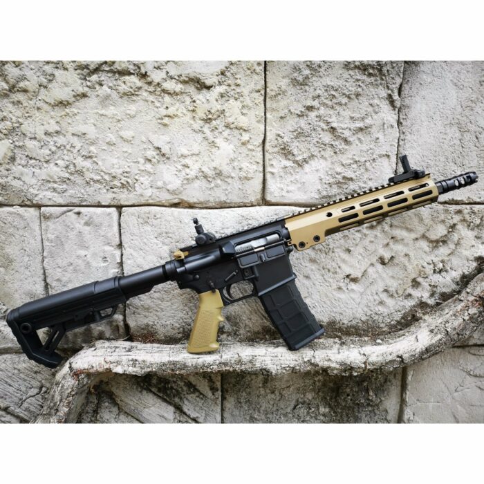 GOLDEN EAGLE MC6595MT MK16 9" M-LOK FULL METAL GEL BLASTER GREEN GAS POWERED GAS BLOWBACK RIFLE (Colour: TAN) - Image 7