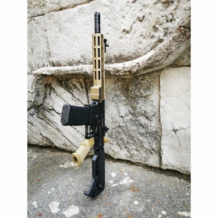 GOLDEN EAGLE MC6595MT MK16 9" M-LOK FULL METAL GEL BLASTER GREEN GAS POWERED GAS BLOWBACK RIFLE (Colour: TAN) - Image 10