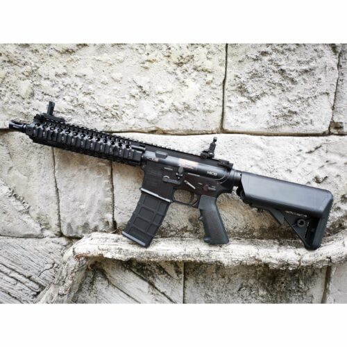 GOLDEN EAGLE MC6593M MK18 MOD1 FULL METAL GEL BLASTER GREEN GAS POWERED GAS BLOWBACK RIFLE (Colour: Black)