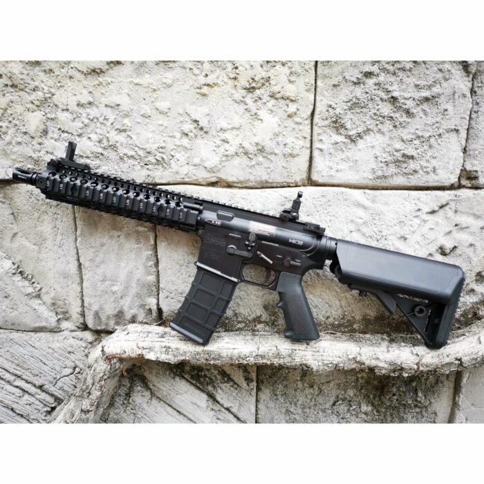 GOLDEN EAGLE MC6593M MK18 MOD1 FULL METAL GEL BLASTER GREEN GAS POWERED GAS BLOWBACK RIFLE (Colour: Black)