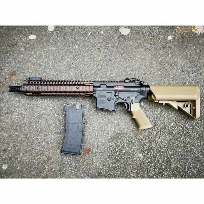 GOLDEN EAGLE MC6593MT-T MK18 MOD1 FULL METAL GEL BLASTER GREEN GAS POWERED GAS BLOWBACK RIFLE (Colour: TAN) - Image 14