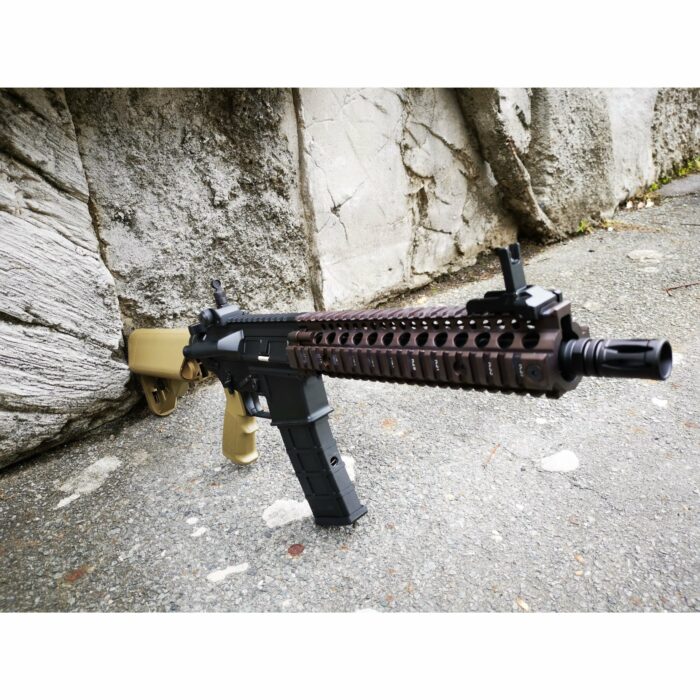 GOLDEN EAGLE MC6593MT-T MK18 MOD1 FULL METAL GEL BLASTER GREEN GAS POWERED GAS BLOWBACK RIFLE (Colour: TAN) - Image 13