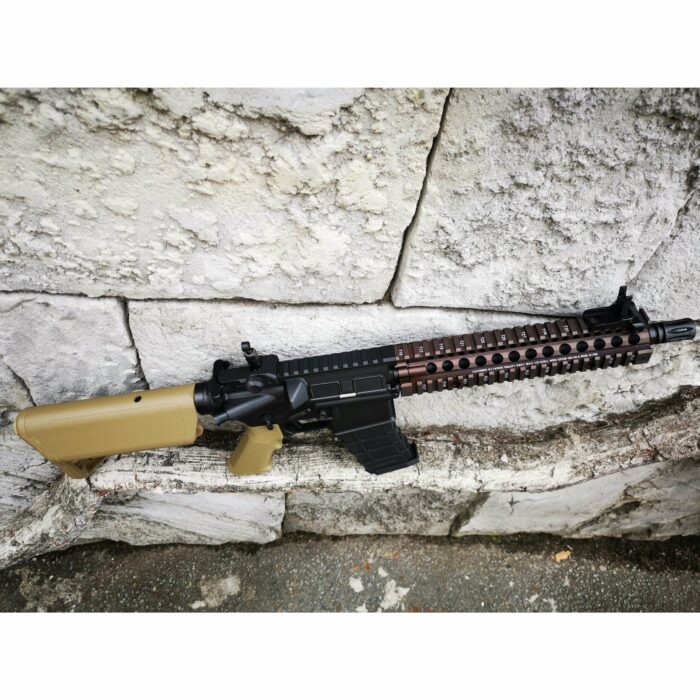 GOLDEN EAGLE MC6593MT-T MK18 MOD1 FULL METAL GEL BLASTER GREEN GAS POWERED GAS BLOWBACK RIFLE (Colour: TAN) - Image 11
