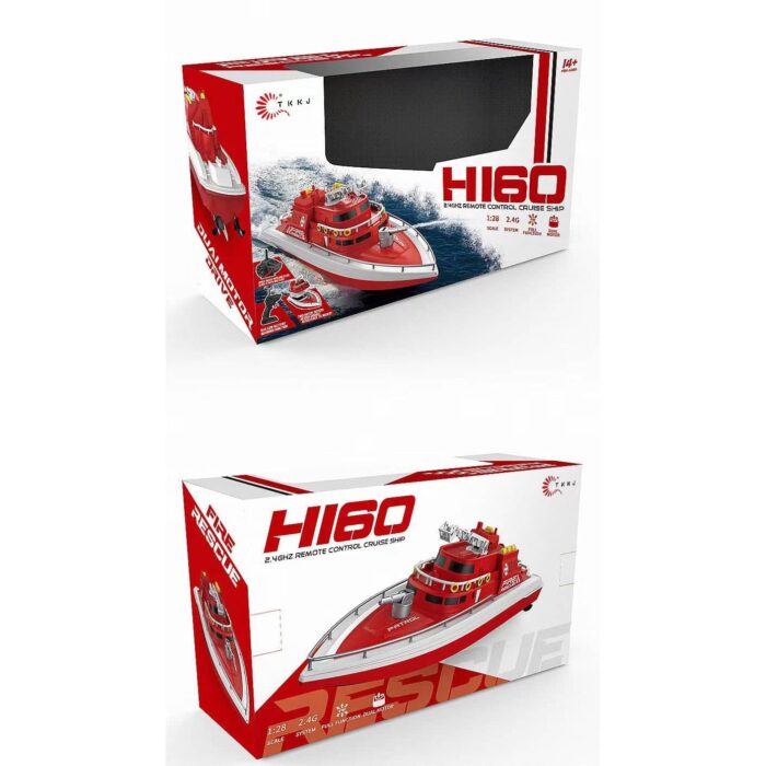 RC Boat Skytech H160 2.4G Radio Controlled Fire Rescue Boat With Water Cannon - Image 5