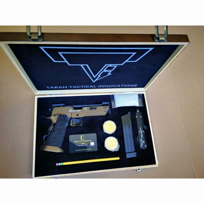 TTI SAND VIPER Style John Wick Pistol With Wood Case Hi-Capa GBB Gel Blaster (G3355+) - Image 2