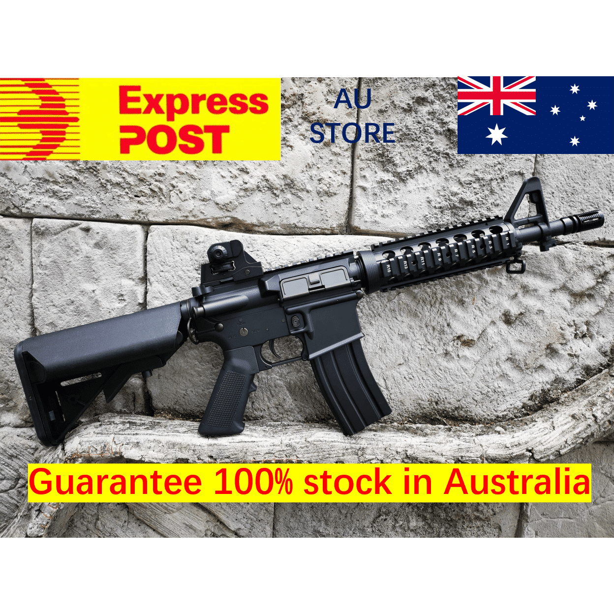 CYMA M4 CQB-R SOPMOD LiPo Ready Metal Gel Blaster AEG (Package: Black) - iHobby Online