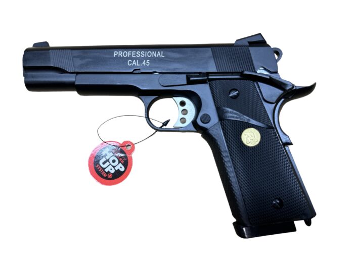 DOUBLE BELL 728 PROFESSIONAL CAL.45 Gel blaster Gas POWERED Blowback (Black) - Image 3