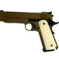 GOLDEN EAGLE 1911 DESERT WARRIOR FULL METAL GEL BLASTER GREEN GAS POWERED Hi-Capa 5.1 VERSION GAS BLOWBACK (Colour: Tan)
