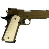 GOLDEN EAGLE 1911 DESERT WARRIOR FULL METAL GEL BLASTER GREEN GAS POWERED Hi-Capa 5.1 VERSION GAS BLOWBACK (Colour: Tan) - Image 3