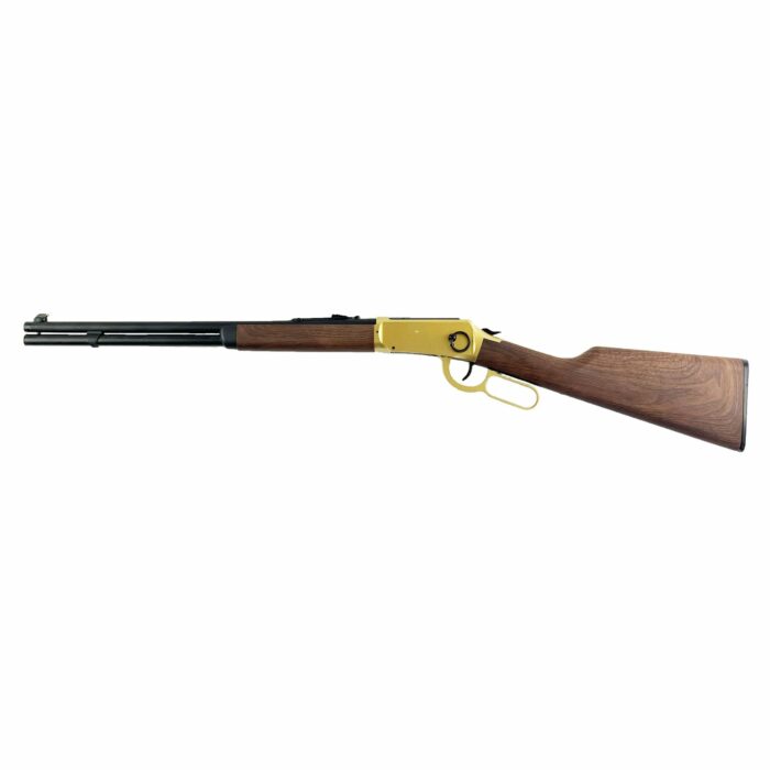 DOUBLE BELL WINCHESTER M1894 CO2 GAS POWERED GEL BLASTER REAL WOOD VERSION (Golden) - iHobby Online