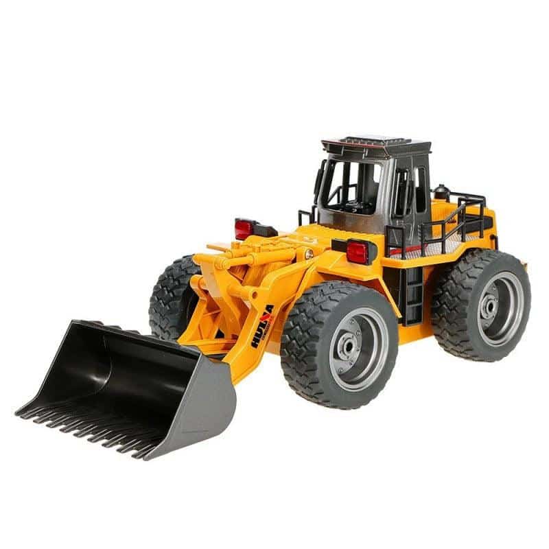 HUINA Toys 1520 1:18 2.4GHz 6CH RC Bulldozer Coaste Alloy Bucket - RTR - DEEP Yellow - iHobby Online