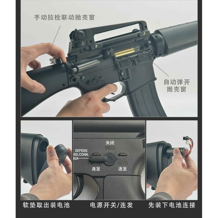 M16 Gel Blaster Gel Gun Water Crystal Bullets Mag-fed Toy Gun Adult Size AU