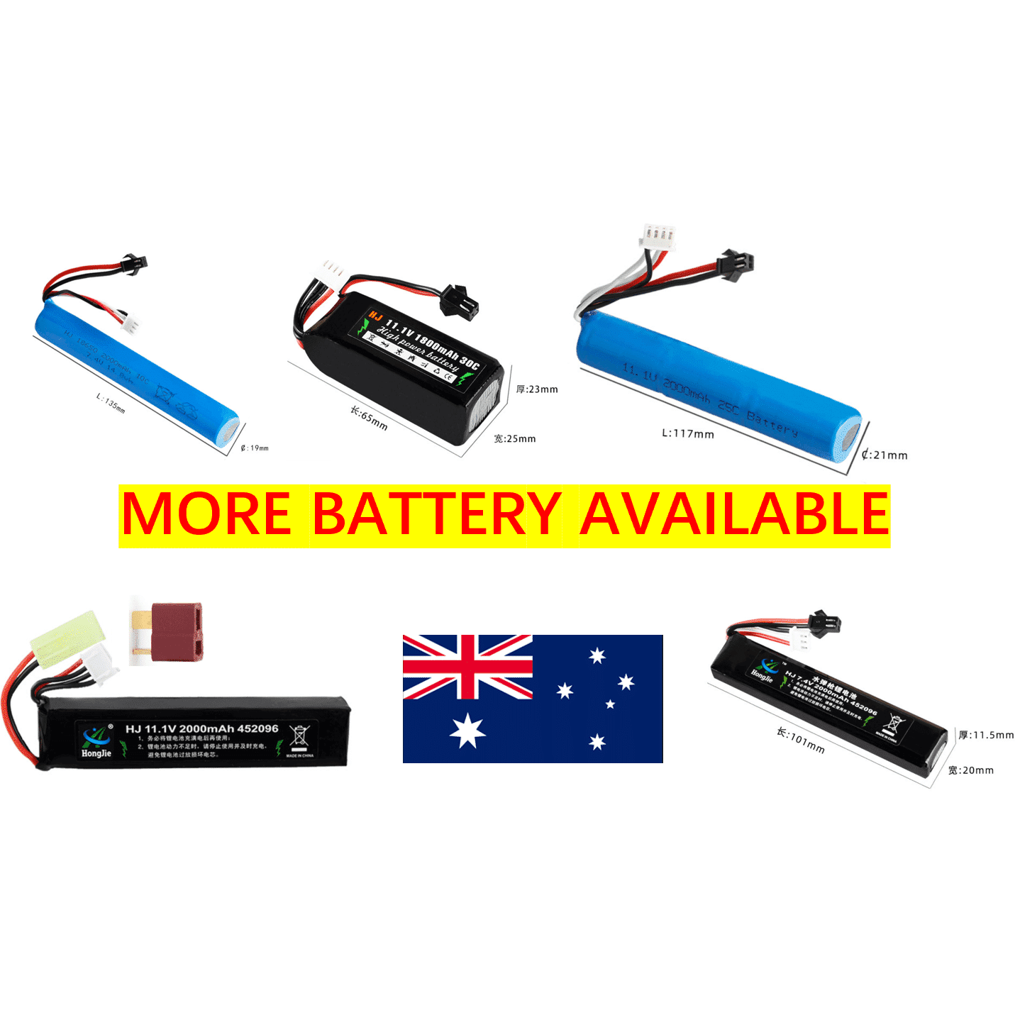 TOTAL BATTERY FOR GEL BLASTERS MAG FED GEL GUN 100% AUS