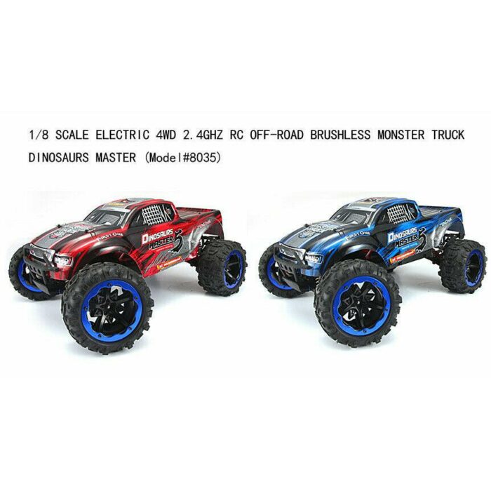 REMO HOBBY MONSTER TRUCK DINOSAURS MASTER BRUSHLESS 1/8 4WD RTR RC CAR #8035