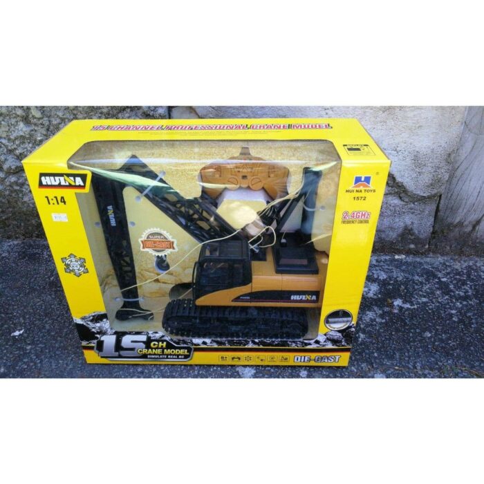 AU Stock HUINA 1572 15-Channel 2.4G 1:14 RC Alloy Crane Truck Auto Demonstration