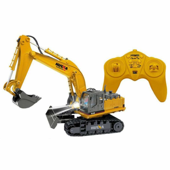 Au Store Remote Control HUINA 1:16 2.4G 11CH Die-Cast Tractor Excavator Digger