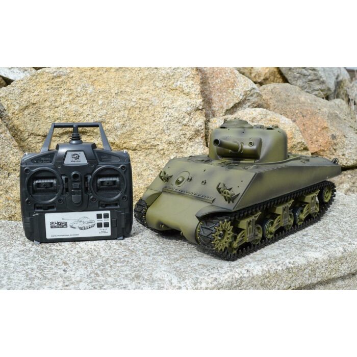 2.4Ghz HengLong Tank 3898-1 7.0 Versions 1/16 Scale USA M4A3 Sherman RC Tank - iHobby Online