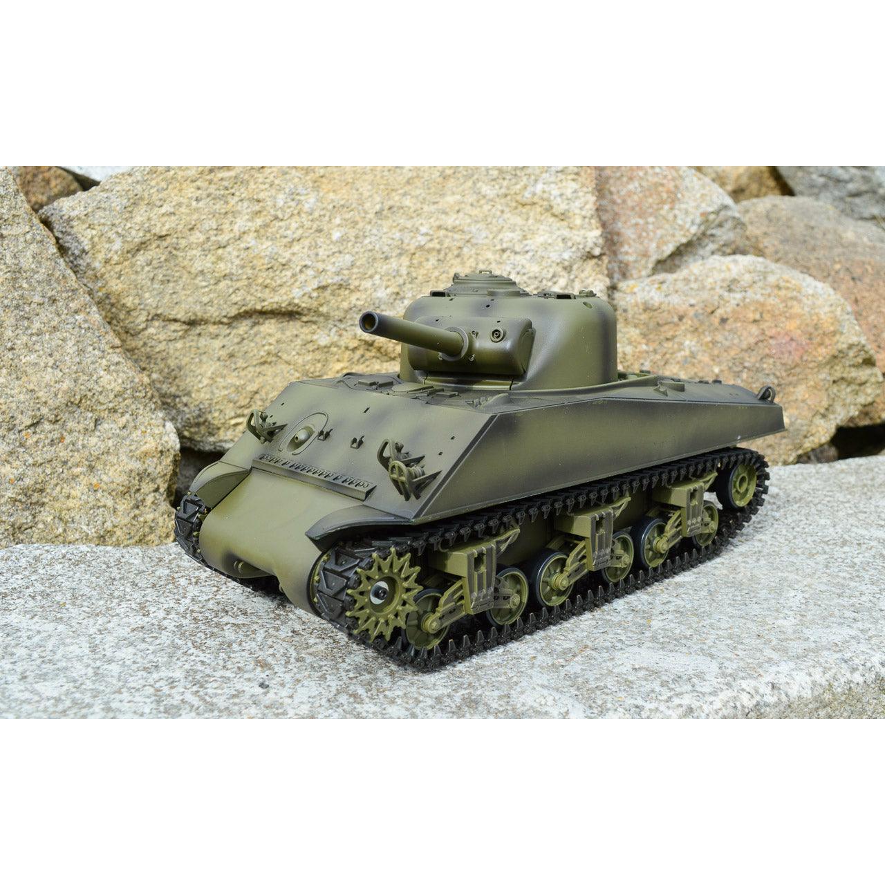 2.4Ghz HengLong Tank 3898-1 7.0 Versions 1/16 Scale USA M4A3 Sherman RC Tank - iHobby Online