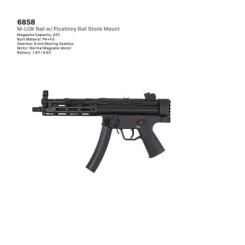 Golden Eagle 6858 MP5 M-LOK Handguard With Picatinny Rail Stock Adapter