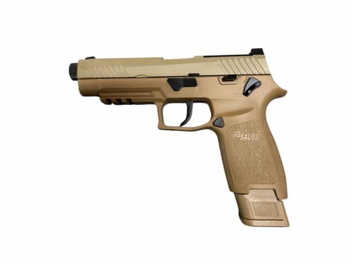 A SIG Sauer P320 M17 with a detached magazine (Model only)