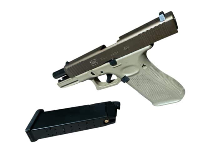 Glock 17 Gen5 Gas Blowback Gel Blaster (Colour:Tan) - Image 2