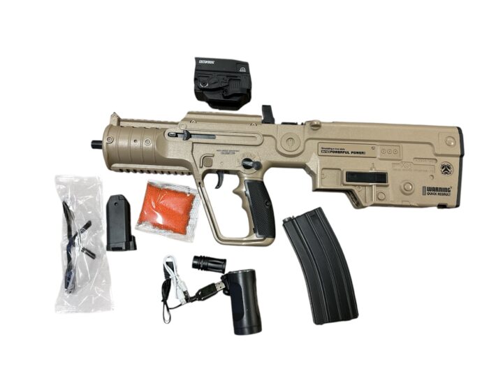 LeHui X95 Gel Blaster With Tracer unit (Toy Item Tan Colour) - Image 4