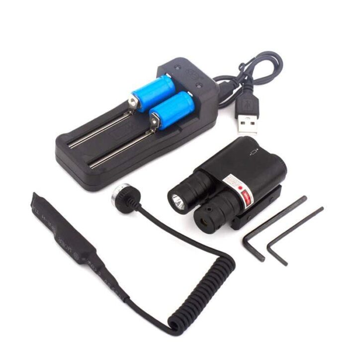 Laser Sight Red Dot With Torch (Included Battery and Charger)