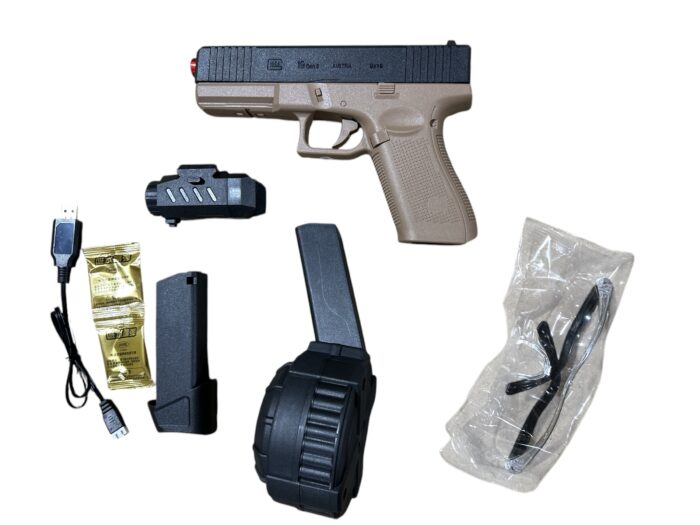 Nylon GLOCK 19 Gen5 Pistol AEG Gel Blaster With Stick Mag And Drum Mag - Image 2